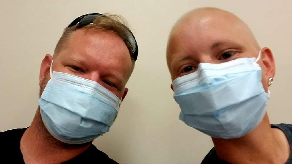 Siblings and sarcoma survivors Chris Plummer (left) and Erica Nowell (right)